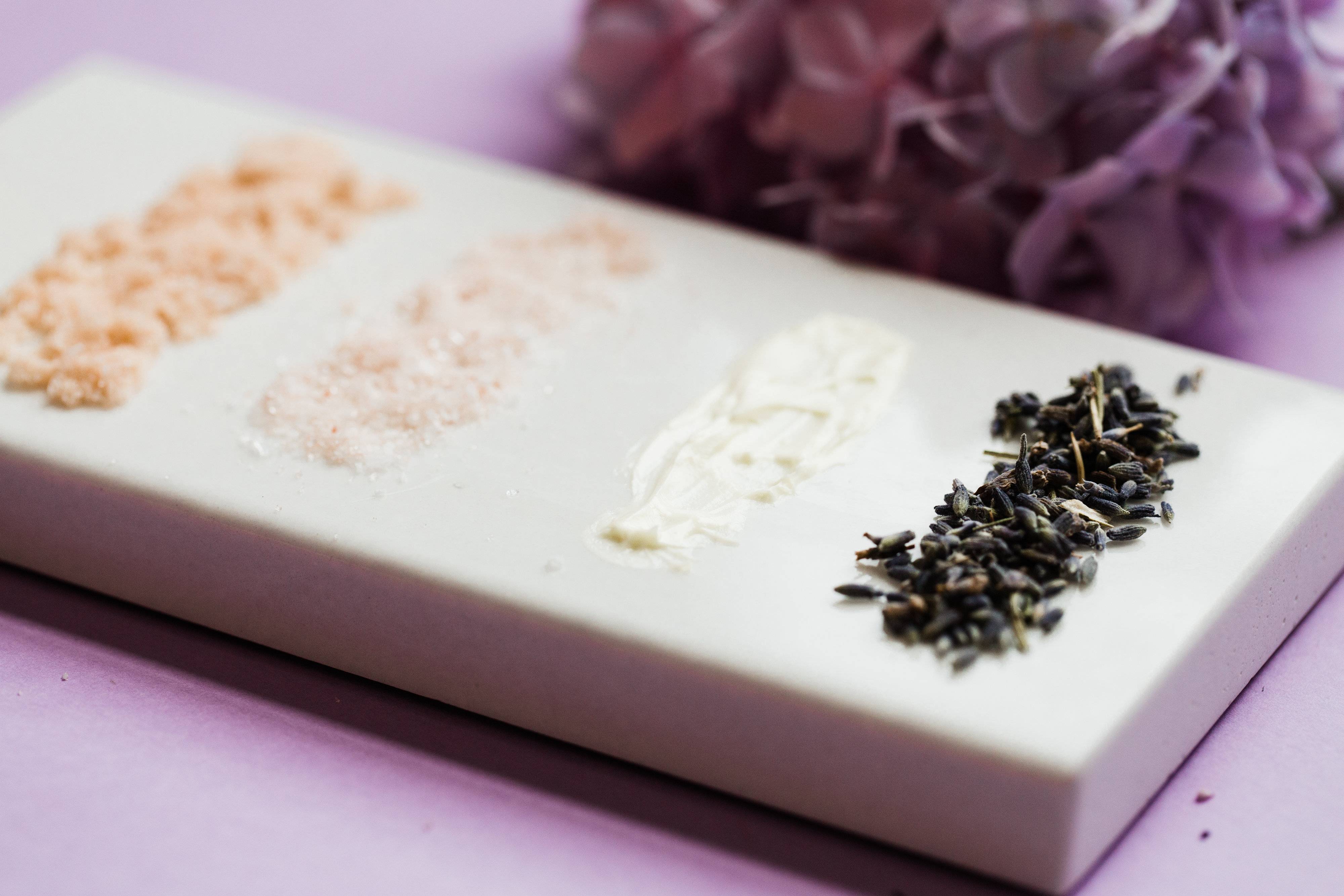 Lavender Oil Flowers, Salt, and Butter